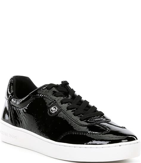 michael michael kors scout patent leather trim trainer sneakers|Scotty Leather Sneaker .